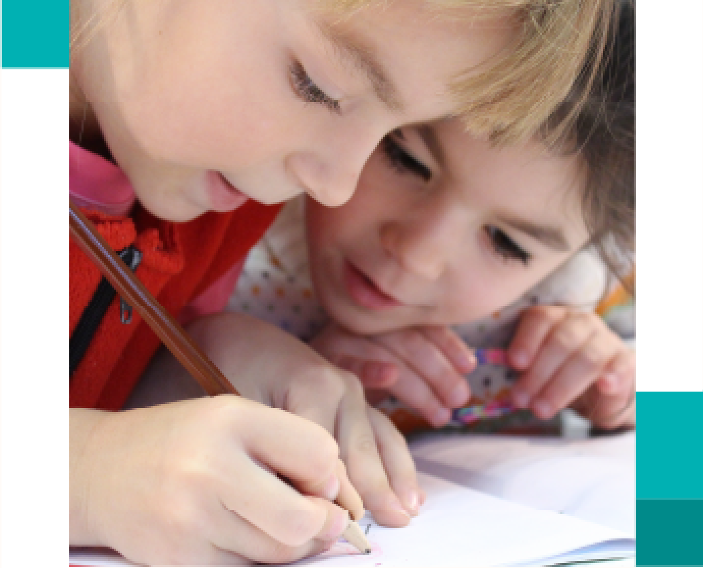 Two children doing homework